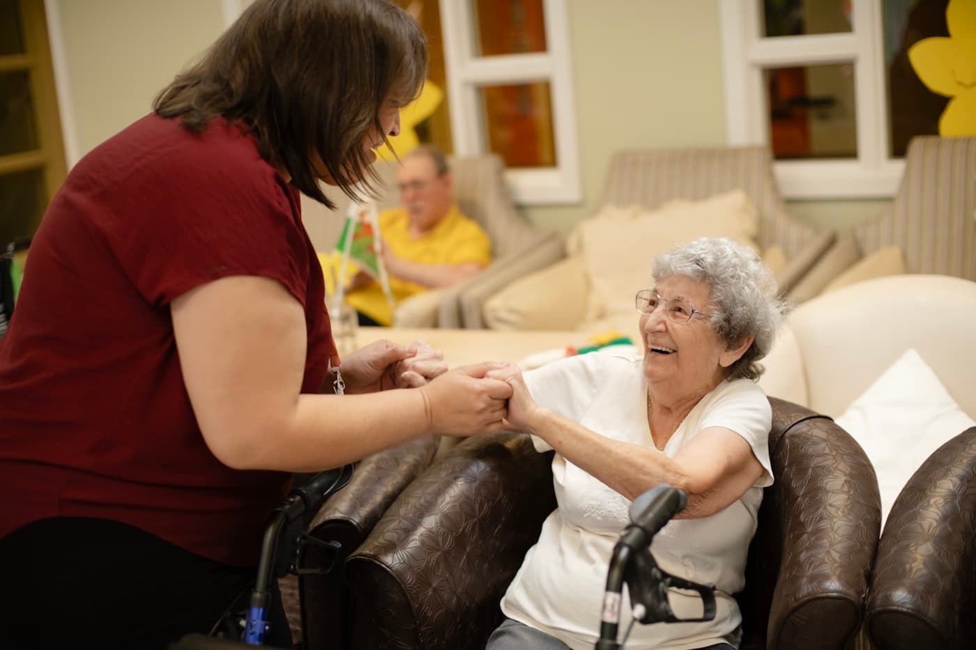 A caregiver offering a steady, reassuring presence